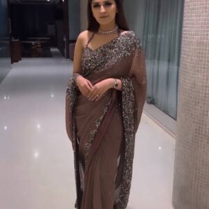 cocktail party saree